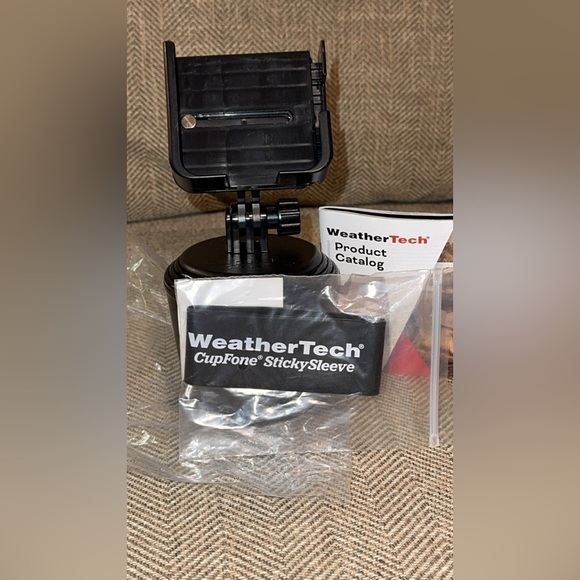 WeatherTech Black CupFone Cell Phone Holder & WeatherTech Sticky Sleeve - Picture 3 of 8